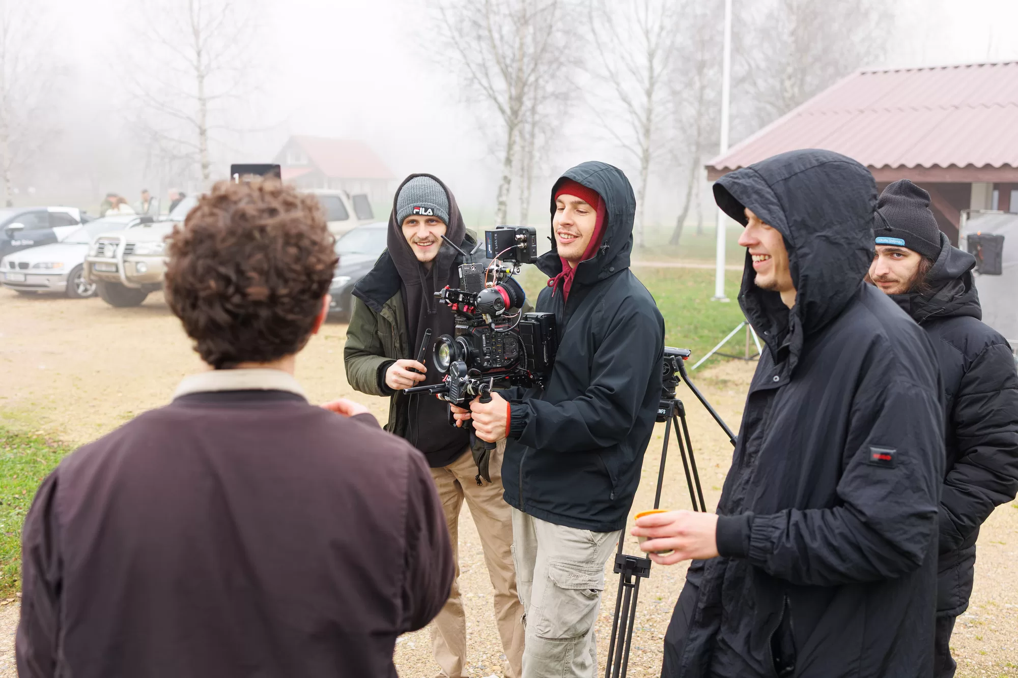 Cinema camera tracking through trees