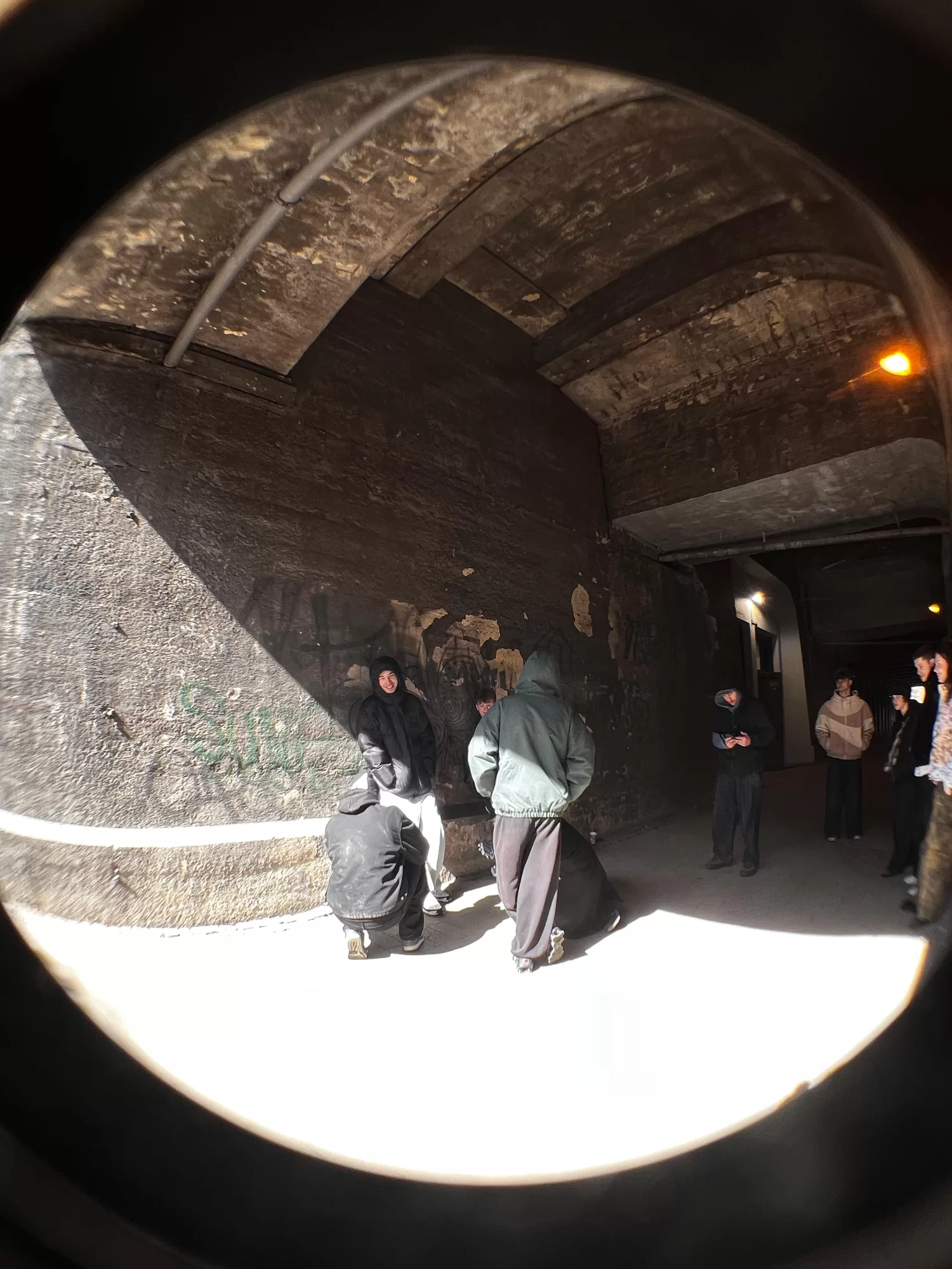 Urban underpass exterior