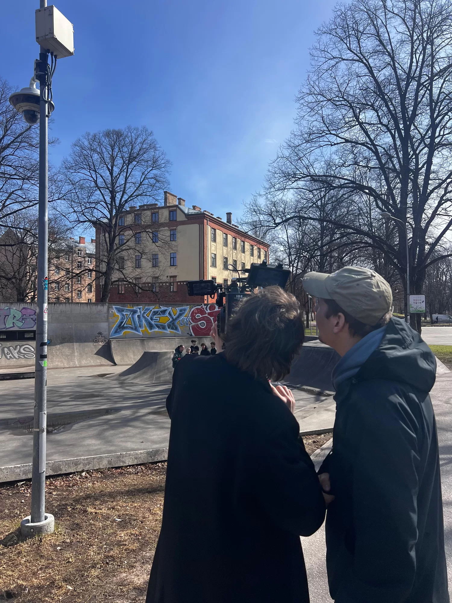 Talent between takes